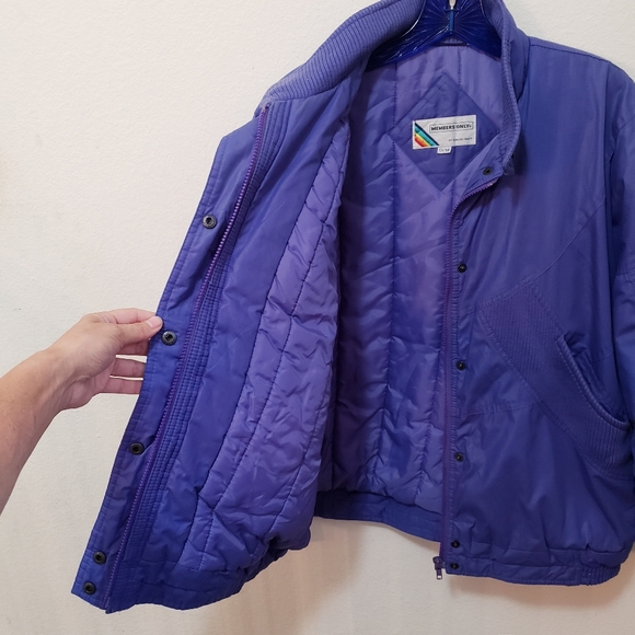 Vintage 80s Members Only Periwinkle Bomber Jacket - Picture 9 of 15